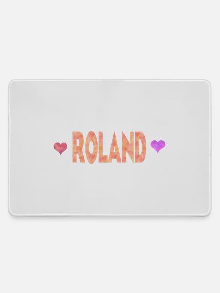 Roland - Mousepad groß für Gamer - Grau