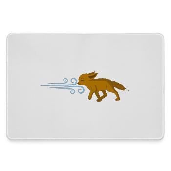 Der Fuchs und der Wind - Mousepad groß für Gamer - Grau - Vorne