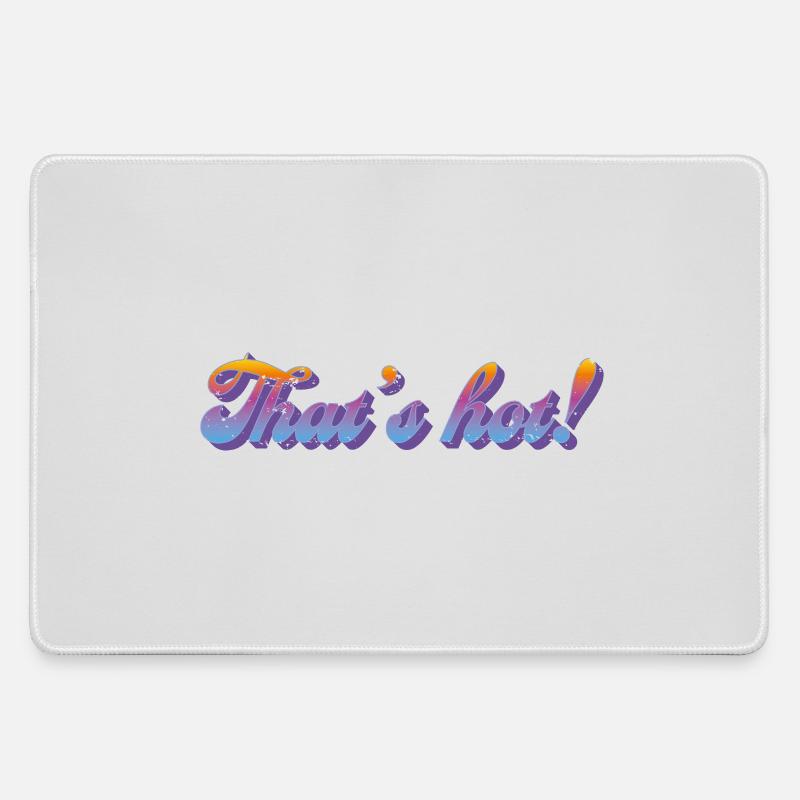 That’s hot! – Retro Gradient Style - Mousepad groß für Gamer - Grau