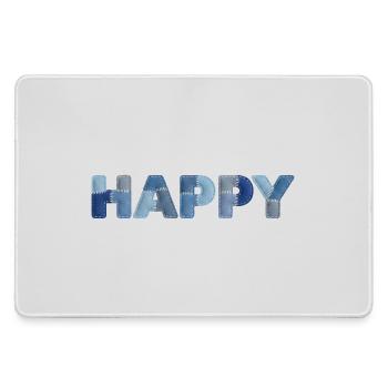 HAPPY Denim Patchwork New Trend - Large Gaming Mouse Mat - grey - Front