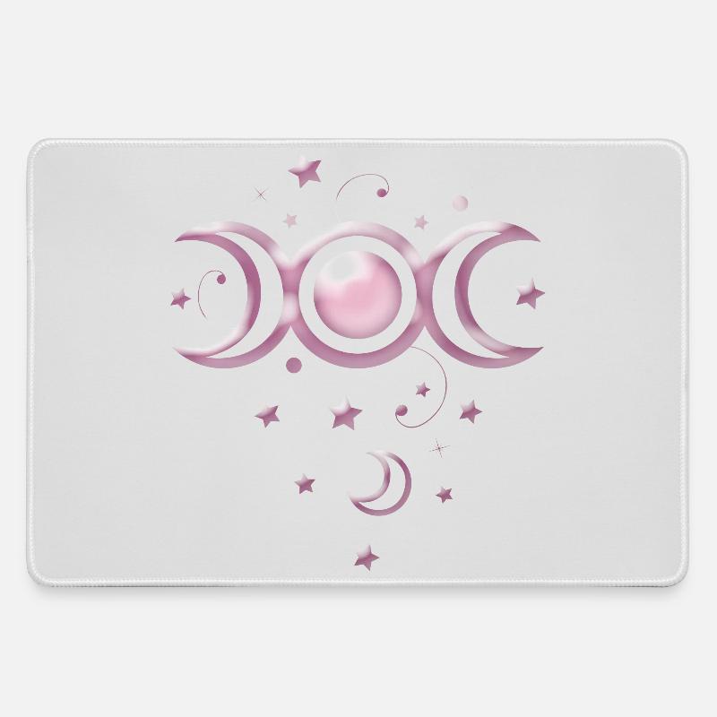 Moon Phases Wicca - Large Gaming Mouse Mat - grey