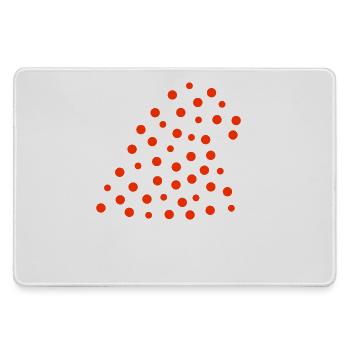 Weihnachtsmütze - gepunktet - Mousepad groß für Gamer - Grau - Vorne