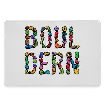 Bouldering boulder climbing scripture mountaineering - Large Gaming Mouse Mat - grey - Front