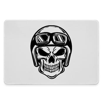 Crâne moto biker casque motos sauvage cool - Grand tapis de souris gamer - bruyère - Devant
