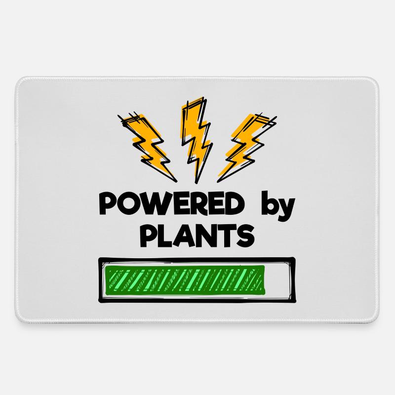 Vegetarian vegan statement - Large Gaming Mouse Mat - grey