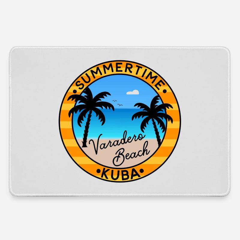 Summertime Cuba - Varadero Beach - Large Gaming Mouse Mat - grey