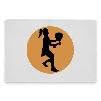 Racket Balls Coach Padel Player Training - Large Gaming Mouse Mat - grey - Front