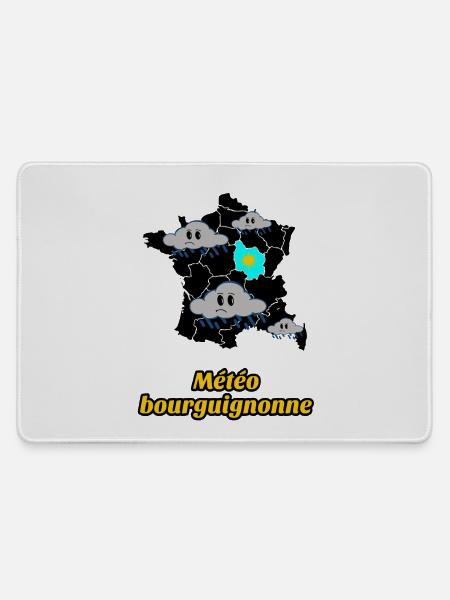 Burgund Wetter - Mousepad groß für Gamer - Grau