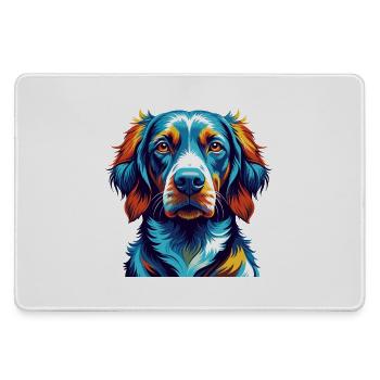 Polnische Jagdhunderasse Bunte Karikatur Kawaii - Mousepad groß für Gamer - Grau - Vorne