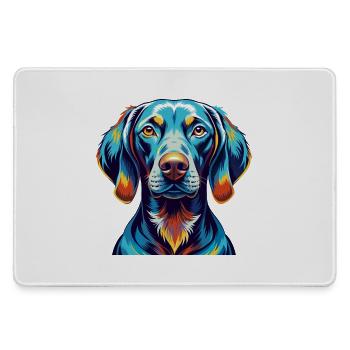 Braque de Weimar Chien Race Coloré Dessin Animé Kawaii - Grand tapis de souris gamer - bruyère - Devant