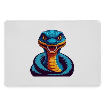 Anaconda Bunte Kawaii Cartoon Figur Clipart - Mousepad groß für Gamer - Grau - Vorne