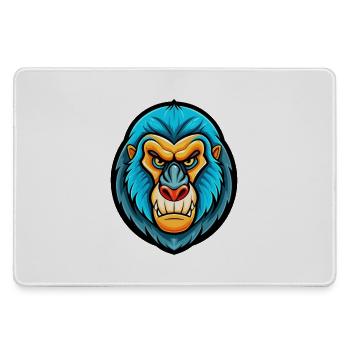 Mandrill coloré Kawaii Dessin animé Personnage Clipart - Grand tapis de souris gamer - bruyère - Devant
