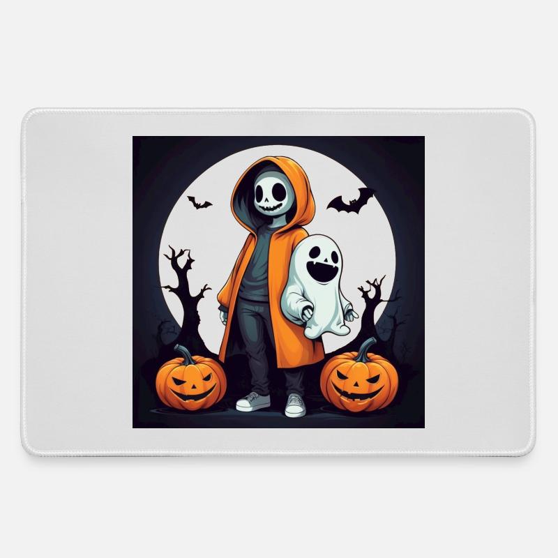 Halloween Ghosts - Large Gaming Mouse Mat - grey