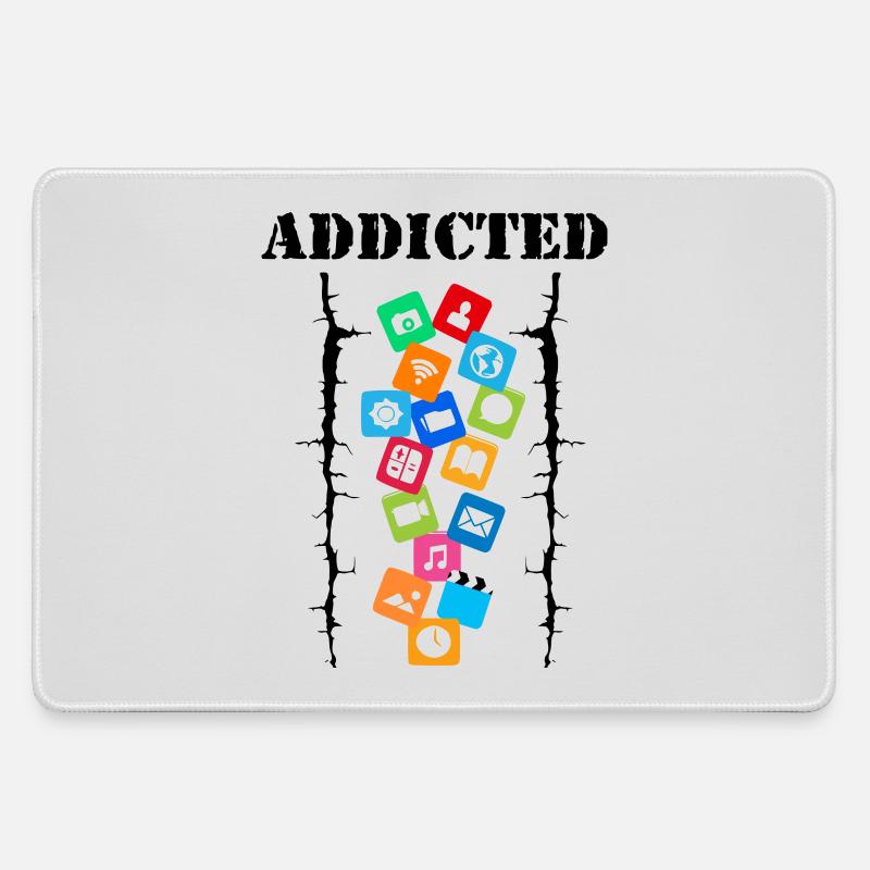 Addicted - Large Gaming Mouse Mat - grey