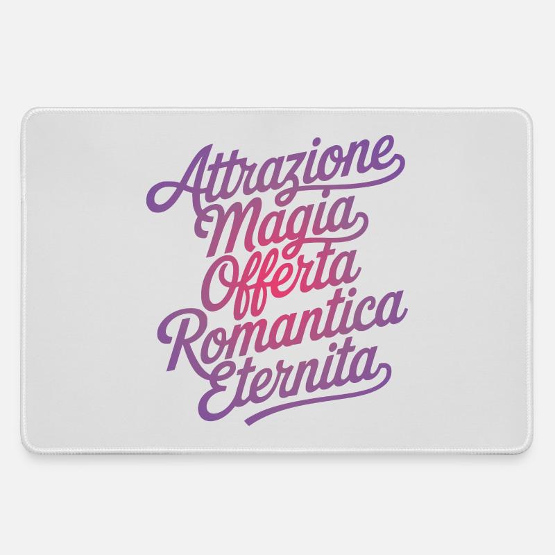 Romantic Design with Magic Effect - Large Gaming Mouse Mat - grey