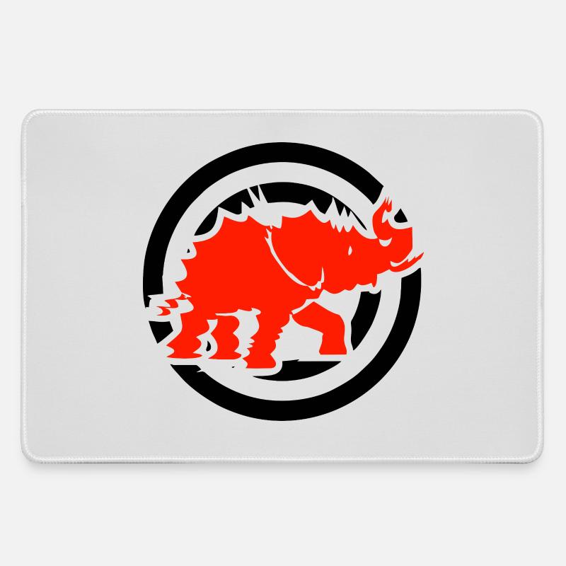 elephant - Large Gaming Mouse Mat - grey