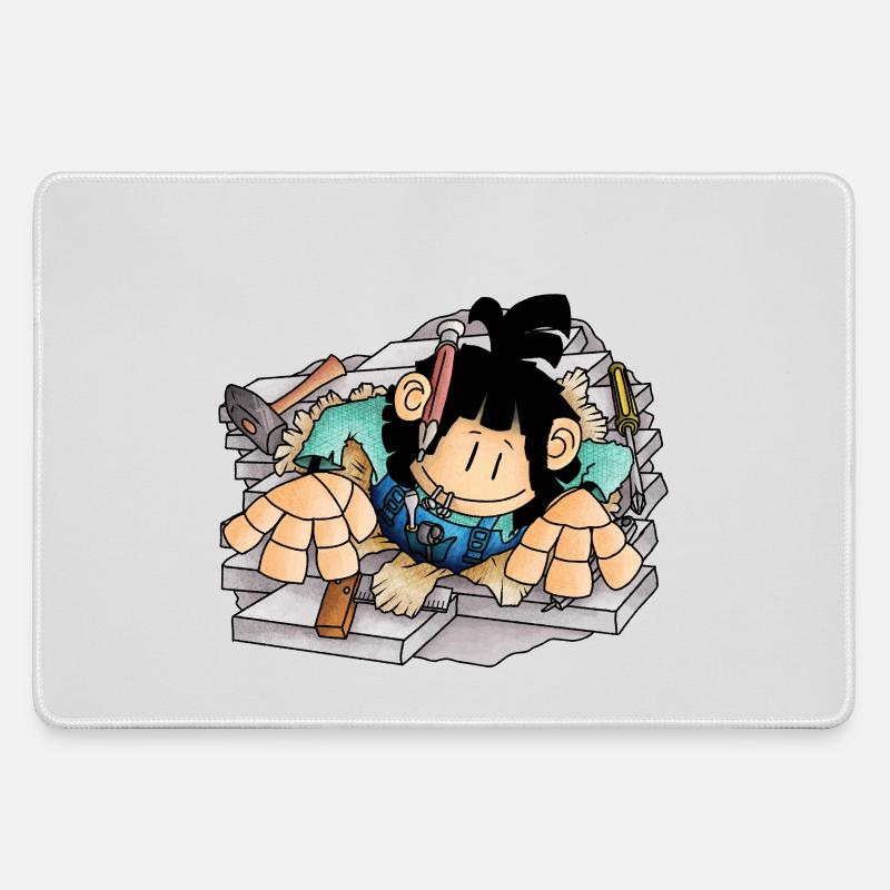 Scott - the unruly hole / - Large Gaming Mouse Mat - grey