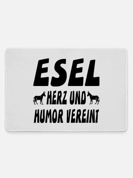 Esel - Mousepad groß für Gamer - Grau