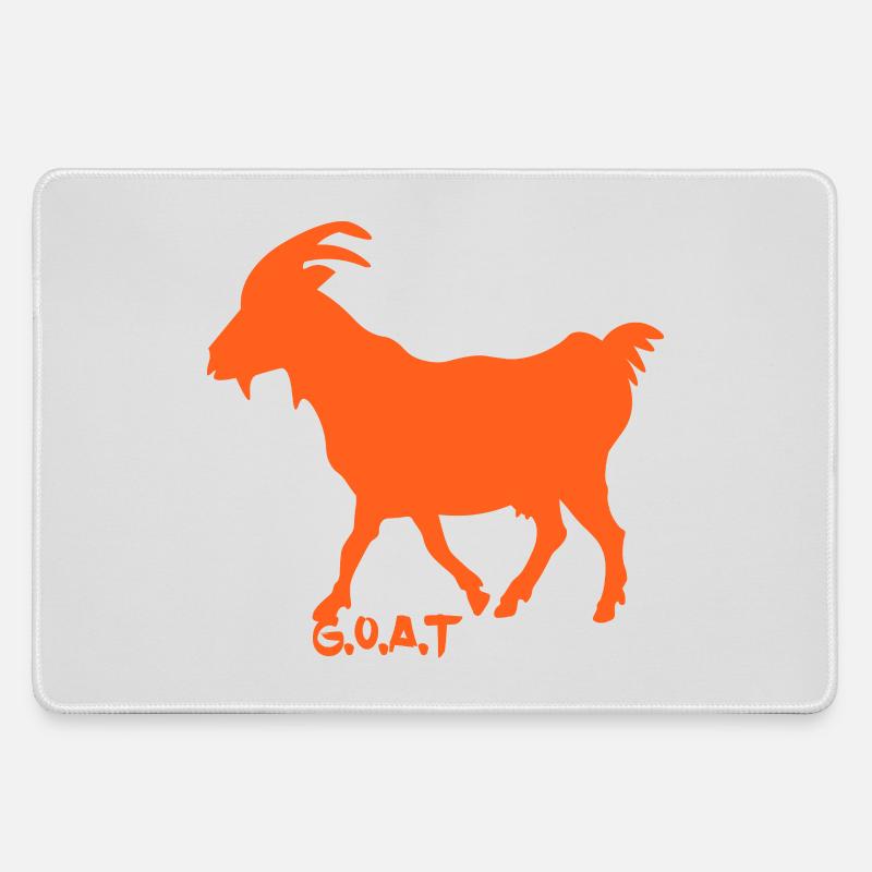 Goat G.O.A.T. orange - Large Gaming Mouse Mat - grey