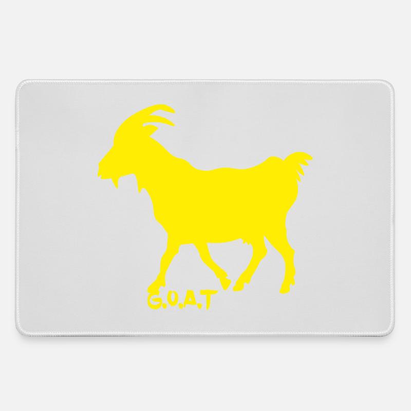 Goat GOAT yellow - Large Gaming Mouse Mat - grey