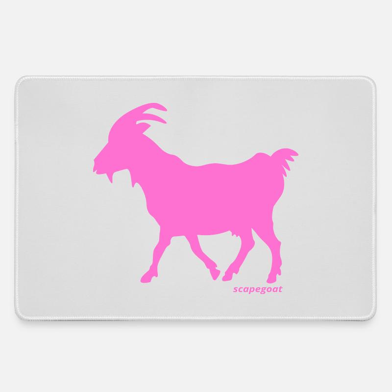 Scapegoat pink - Large Gaming Mouse Mat - grey