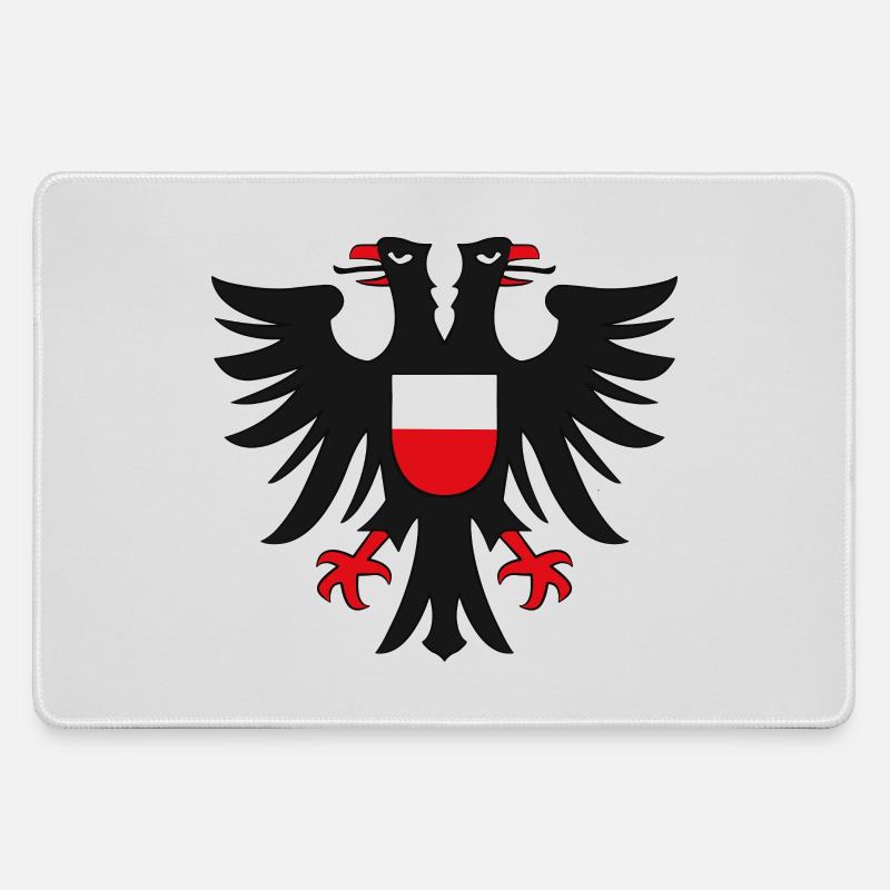 HL - eagle - Large Gaming Mouse Mat - grey