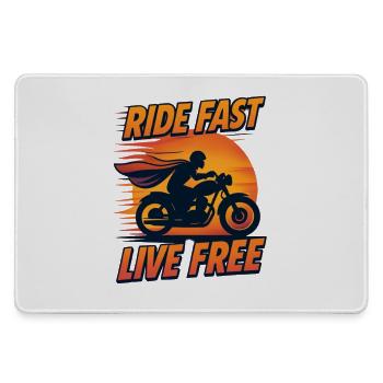 Ride Fast Live Free - Mousepad groß für Gamer - Grau - Vorne