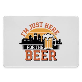 Nur für das Bier hier - Mousepad groß für Gamer - Grau - Vorne