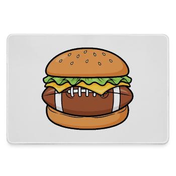 Football fast-food dessin animé humour - Grand tapis de souris gamer - bruyère - Devant