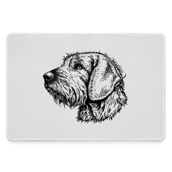 Steirische Bracke Portrait - Mousepad groß für Gamer - Grau - Vorne