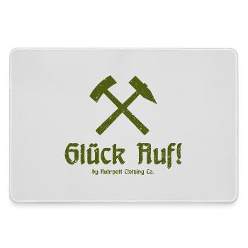 Glück Auf! - Ruhrpott - Zeche - Zollverein - Mousepad groß für Gamer - Grau - Vorne