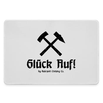 Glück Auf! - Ruhrpott - Zeche - Zollverein - Mousepad groß für Gamer - Grau - Vorne