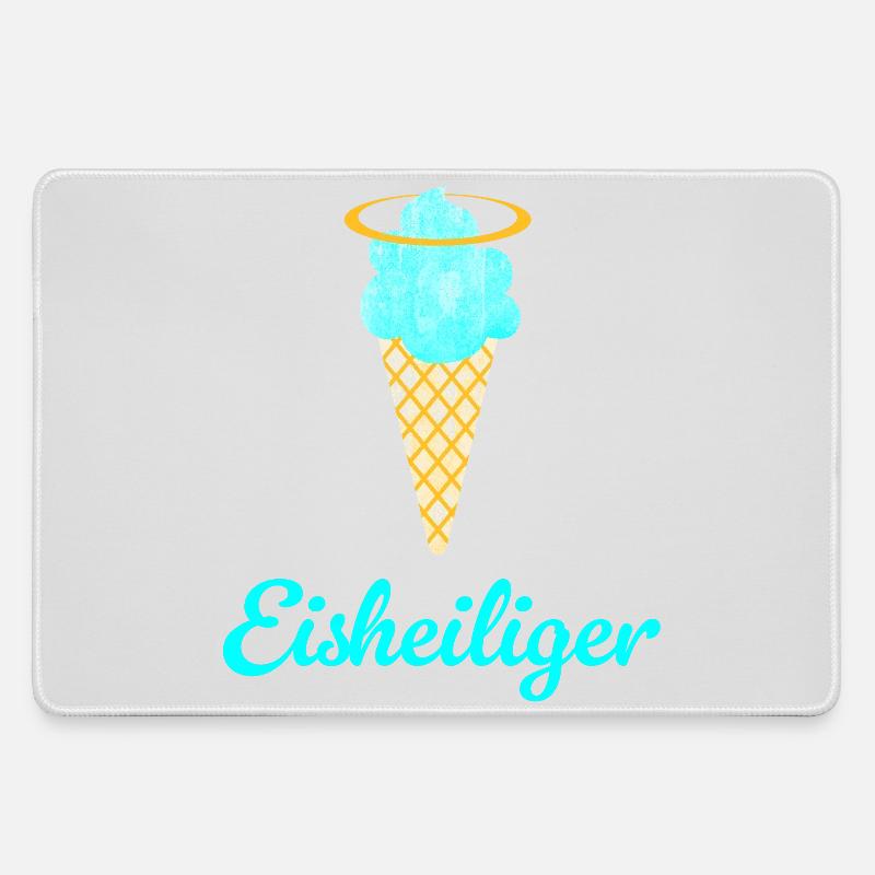 Eisheiliger Eis Eiscreme Heiligenschein Sommer Fan - Large Gaming Mouse Mat - grey