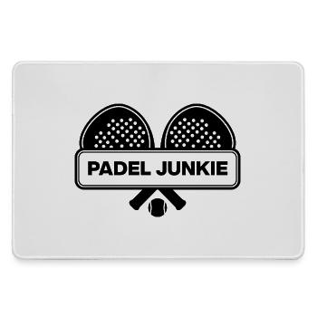 Padel Junkie, Racket Süchtiger! Smash it - Mousepad groß für Gamer - Grau - Vorne