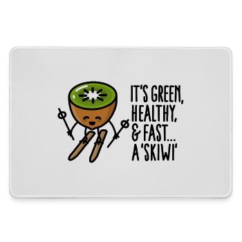 It's green healthy and fast: a skiwi - Ski kiwi - Grand tapis de souris gamer - bruyère - Devant
