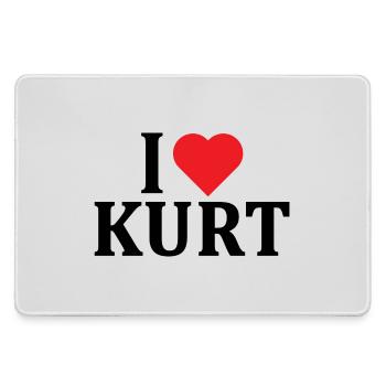 t-shirt name I love Kurt t-shirt gift idea - Large Gaming Mouse Mat - grey - Front