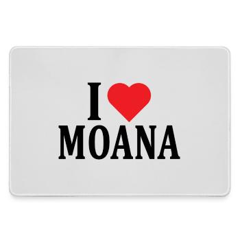 T-Shirt Name I love Moana T-Shirt Geschenkidee - Mousepad groß für Gamer - Grau - Vorne
