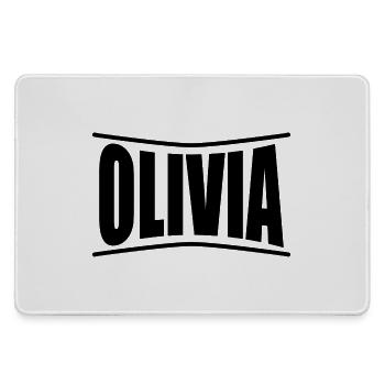 t-shirt Olivia t-shirt gift idea - Large Gaming Mouse Mat - grey - Front