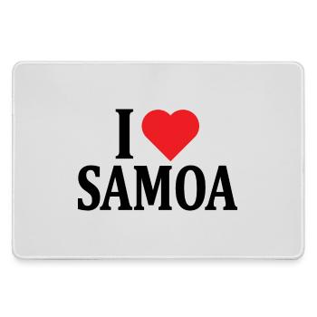 t-shirt I love Samoa t-shirt gift idea - Large Gaming Mouse Mat - grey - Front