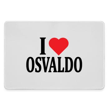 t-shirt I love Osvaldo t-shirt gift idea - Large Gaming Mouse Mat - grey - Front
