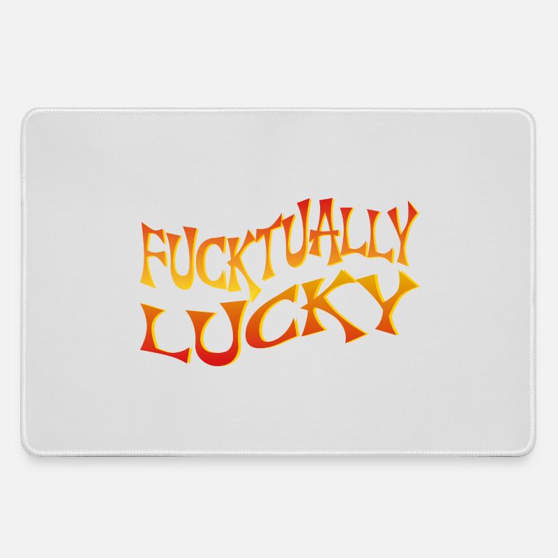 Bold Text Art with Angular Font Style - Large Gaming Mouse Mat - grey