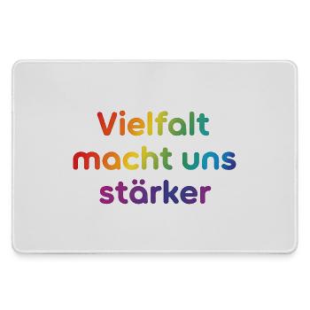 Vielfalt macht uns stärker - Mousepad groß für Gamer - Grau - Vorne