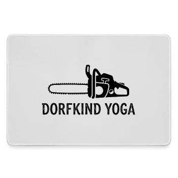 Dorfkind Yoga Chainsaw - Mousepad groß für Gamer - Grau - Vorne