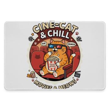 Films Cine Cat Chill Miaule - Grand tapis de souris gamer - bruyère - Devant