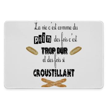 La vie c'est comme le pain - Grand tapis de souris gamer - bruyère - Devant