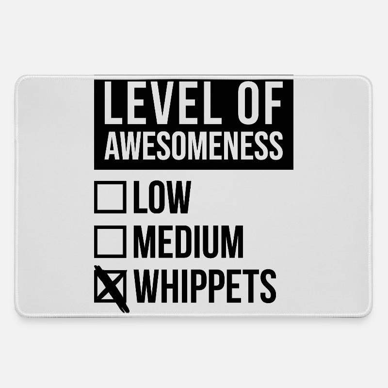 Whippet - Large Gaming Mouse Mat - grey