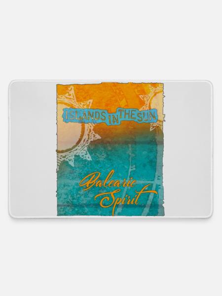 Balearic Islands in the Sun - Mousepad groß für Gamer - Grau