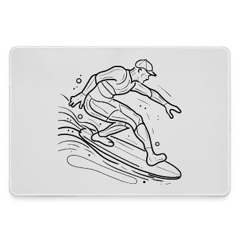 Surfer Line Art - Mousepad groß für Gamer - Grau - Vorne
