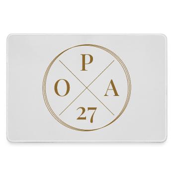 Grandpa 27 - Large Gaming Mouse Mat - grey - Front