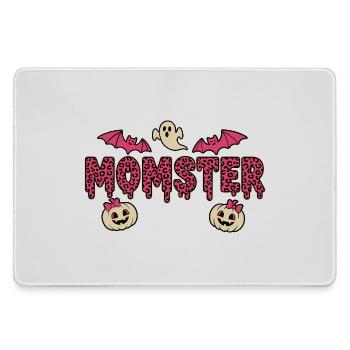 Momster Leoparden Pink Halloween - Mousepad groß für Gamer - Grau - Vorne